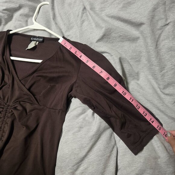 Bebe Y2K Cinch Top 3/4 Sleeves - Picture 8 of 8